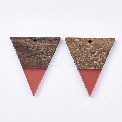 Resin & Walnut Wood Pendants RESI-T035-06-1