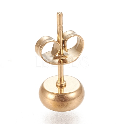 Ion Plating(IP) 304 Stainless Steel Stud Earring Settings STAS-K202-05A-G-1