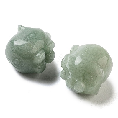 Natural Green Aventurine Carved Figurines DJEW-L023-C02-1
