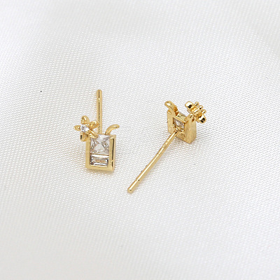 Brass Micro Pave Clear Cubic Zirconia Drink Head Pins BAPE-PW0002-23B-01-1