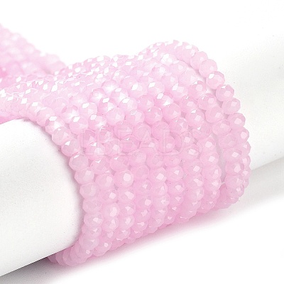 Baking Paint Imitation Jade Glass Bead Strands DGLA-A034-J2MM-A26-1