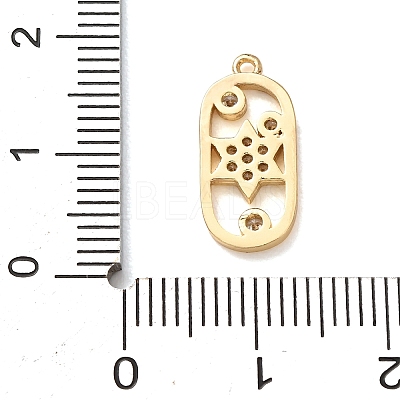 Brass Micro Pave Clear Cubic Zirconia Pendants KK-H294-03G-1