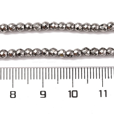 Electroplate Non-magnetic Synthetic Hematite Beads Strands G-J169B-3mm-07-1
