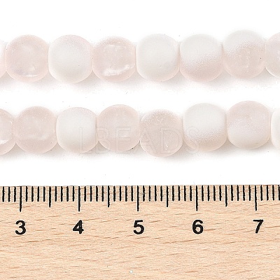 Frosted Crackle Glass Beads Strands GLAA-U001-6mm-M12-1
