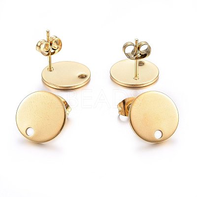Ion Plating(IP) 304 Stainless Steel Stud Earring Findings LS-X-STAS-K184-01-03G-1