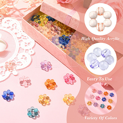 150Pcs Transparent Acrylic Bead Frame TACR-YW0003-21-1