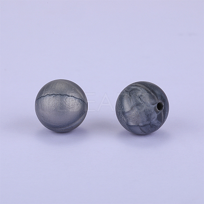 Round Silicone Focal Beads SI-JX0046A-12-1