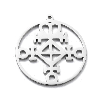 Non-Tarnish 304 Stainless Steel Pendants STAS-D036-09P-1