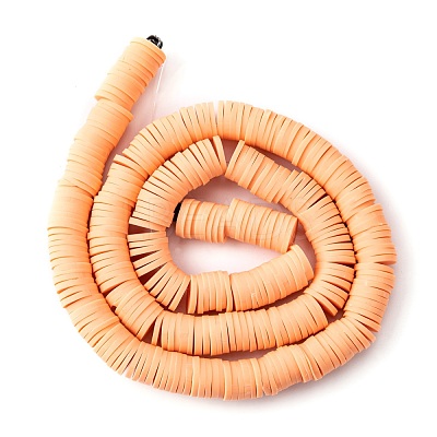 Handmade Polymer Clay Beads Strands CLAY-R089-8mm-Q090-1