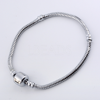 Brass European Style Bracelets for Jewelry Making KK-R031-05-1