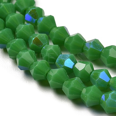 Opaque Solid Color Imitation Jade Glass Beads Strands GLAA-F029-P4mm-D08-1