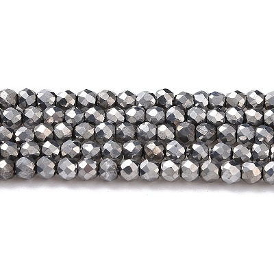 Electroplate Glass Beads Strands GLAA-H021-01A-FP08-1