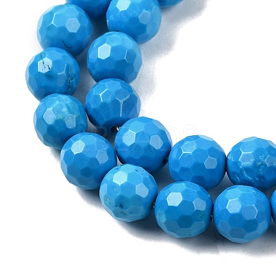 Natural Magnesite Beads Strands G-P598-E-6mm-02-1