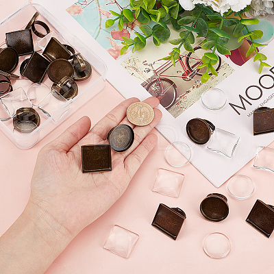 DIY Blank Dome Finger Ring Making Kit DIY-DC0001-79-1