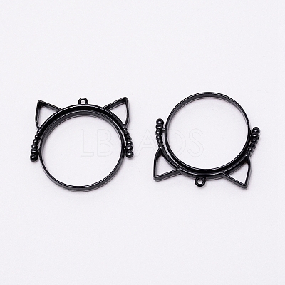 Alloy Open Back Bezel Pendants PALLOY-TAC0012-23B-01-1