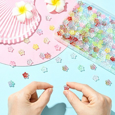 200Pcs Baking Paint Transparent Glass Beads GLAA-CJ0002-87-1