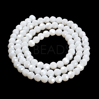 Electroplate Opaque Glass Beads Strands EGLA-A035-P6mm-A01-1