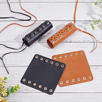2 Sets 2 Colors Imitation Leather Motorbike Handle Ccover AJEW-AN0007-41-1