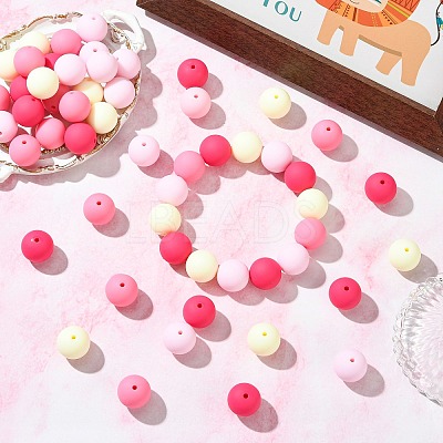 Rubberized Style Opaque Acrylic Beads LS-MACR-CJC0009-02E-1