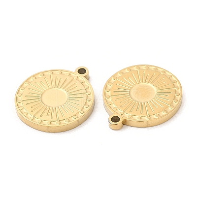 Ion Plating(IP) 316L Surgical Stainless Steel Pendant Cabochon Settings for Enamel STAS-D078-31G-1