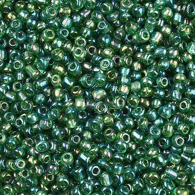 Round Transparent Colors Rainbow Glass Seed Beads X-SEED-A007-3mm-167-1
