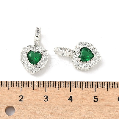Brass Micro Pave Cubic Zirconia Pendants KK-Z139-05S-1
