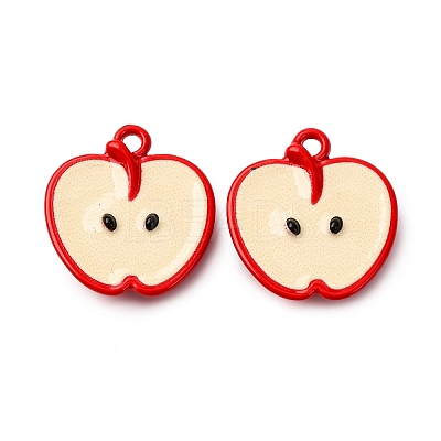 Baking Paint Alloy Pendants FIND-G097-04F-1