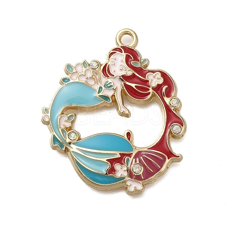 Alloy Enamel Pendants ENAM-S021-01G-C-1