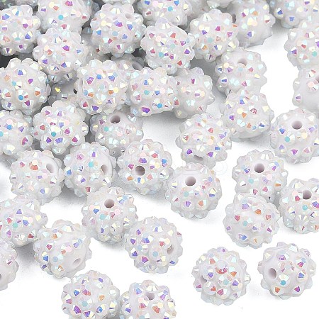 AB-Color Resin Rhinestone Beads RESI-S315-10x12-16-1
