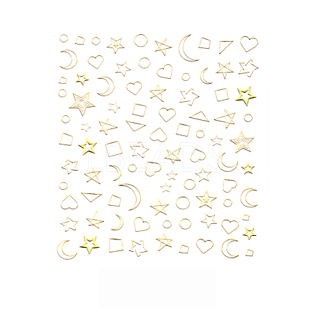 3D Gold Stamping Nail Decals Stickers MRMJ-R090-56-DP3203-1