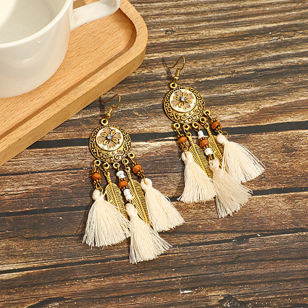 Alloy Flower Chandelier Earrings FS-WGD7741-13-1