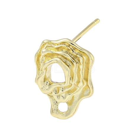 Brass Stud Earring Findings KK-R154-05G-1