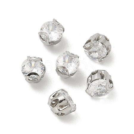Round Stainless Steel Prong Settings STAS-M104-01A-1