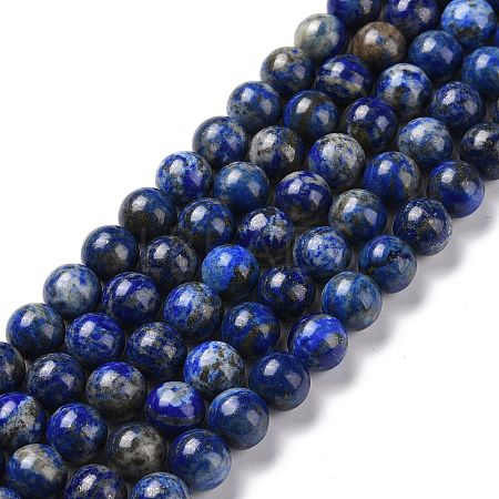 Natural Lapis Lazuli Beads Strands X-G-J396-8mm-1