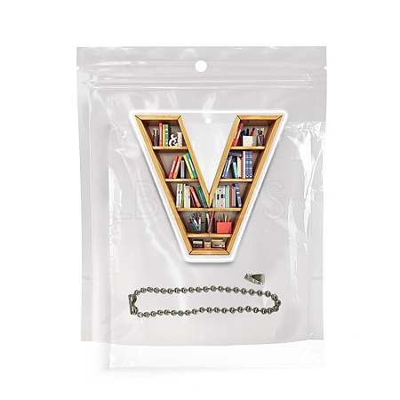 Acrylic Letter Shaped Book Shelf Pendant Decorations PW-WG0114B-22-1