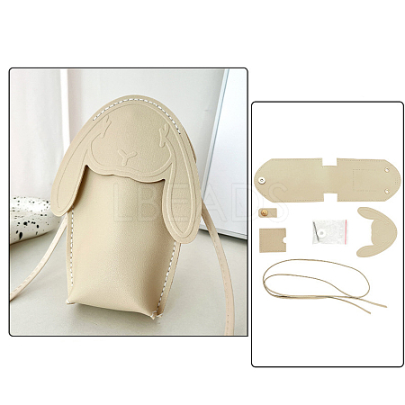 Rabbit DIY PU Leather Phone Bag Making Kits WG79114-02-1