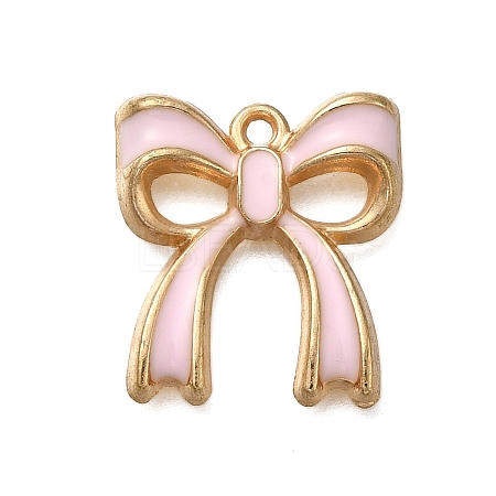 Rack Plating Alloy Enamel Pendants ENAM-S021-04G-B-1