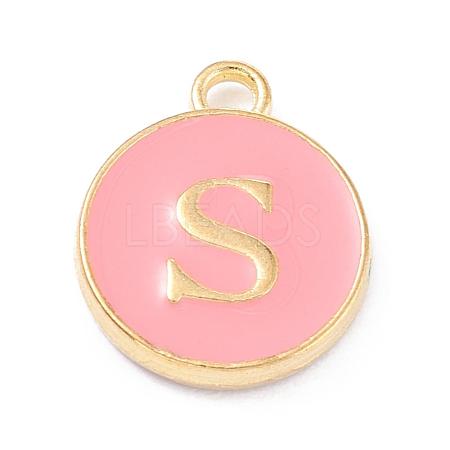 Golden Plated Alloy Enamel Charms X-ENAM-Q437-14S-1