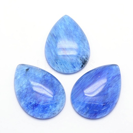 Blue Watermelon Stone Glass Cabochons X-G-P393-G03-1