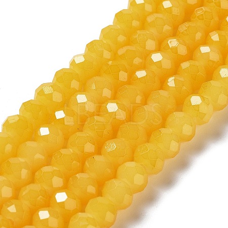 Baking Paint Imitation Jade Glass Bead Strands DGLA-A034-J10mm-A30-1