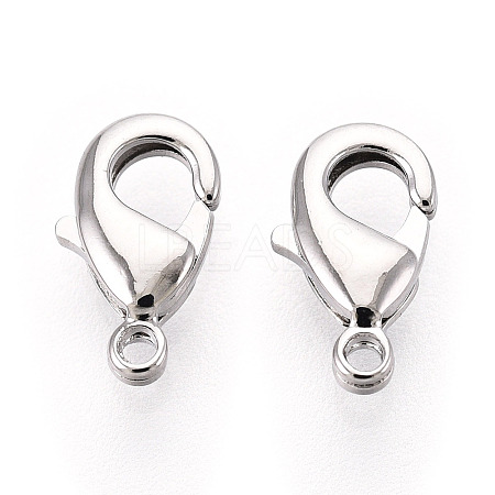 Brass Lobster Claw Clasps KK-YW0004-01A-P-1