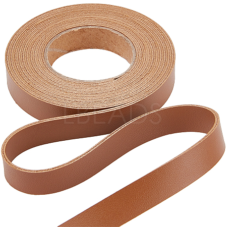 2M PVC Double Face Imitation Leather Ribbons SRIB-WH0011-127A-04-1