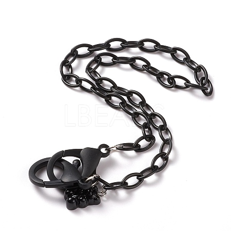 Personalized ABS Plastic Cable Chain Necklaces NJEW-JN03220-09-1