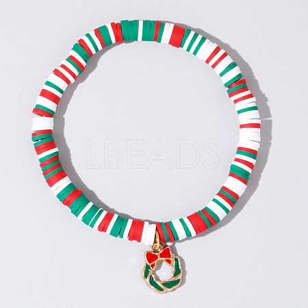 Christmas 304 Stainless Steel Enamel Charm Bracelets AH2991-7-1