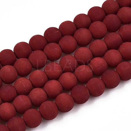 Opaque Glass Beads Strands GLAA-T032-P4mm-MD05-1