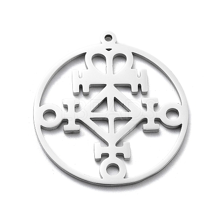 Non-Tarnish 304 Stainless Steel Pendants STAS-D036-09P-1