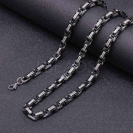 Stainless Steel Byzantine Chains Necklaces for Men FS-WG56795-24-1