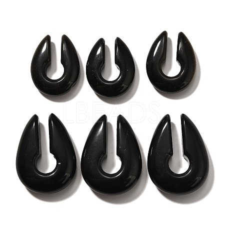 Natural Obsidian Ear Plugs Gauges G-I359-13C-03-1