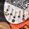 Halloween Alloy Enamel Pendant Decoration HJEW-TA00272-2