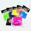 Fluorescent Neon Color Rubber Loom Bands Refills with Accessories DIY-R006-1